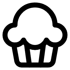 Cupcake Icon from Core Line Set