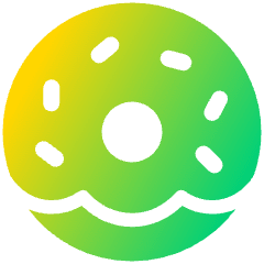 Donut Icon from Plump Gradient Set