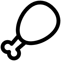 Drum Stick Icon from Plump Line Set