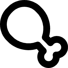 Drum Stick Icon from Micro Line Set