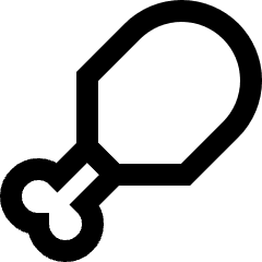 Drum Stick Icon from Sharp Line Set