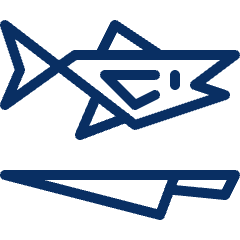 Fish Knife Icon from Cyber Line Set
