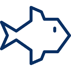 Fish Icon from Cyber Line Set