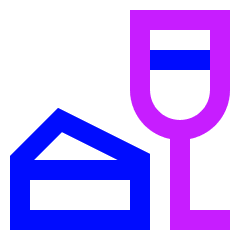 Food Wine Icon from Sharp Neon Set