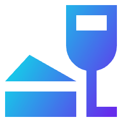 Food Wine Icon from Sharp Gradient Set
