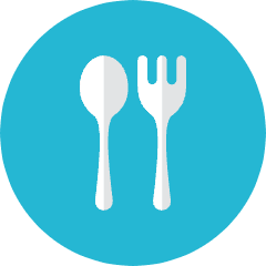 Fork Spoon Icon from Kameleon Colors Set