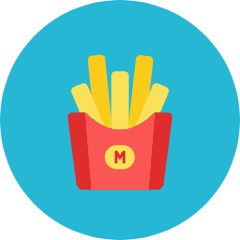 French Fries Icon from Kameleon Colors Set