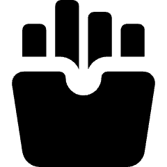 French Fries Icon from Core Solid Set