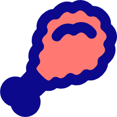 Fried Chicken Icon from Flex Pop Set
