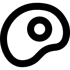 Fried Egg Breakfast Icon from Micro Line Set