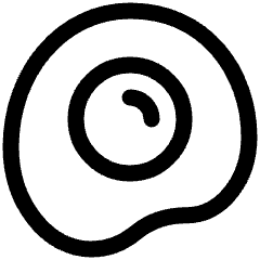 Fried Egg Breakfast Icon from Plump Line Set