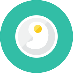 Fried Egg Icon from Kameleon Colors Set