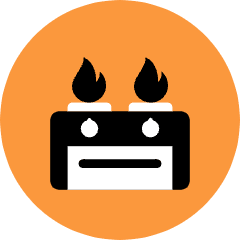 Gas Stove Icon from Kameleon Pop Set