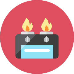 Gas Stove Icon from Kameleon Colors Set