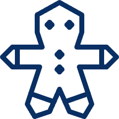 Gingerbread Man Icon from Cyber Line Set