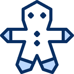 Gingerbread Man Icon from Cyber Duotone Set