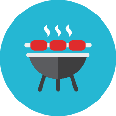 Grill Icon from Kameleon Colors Set