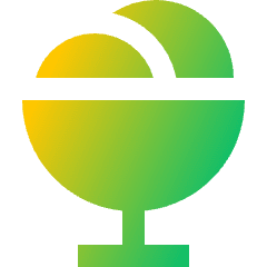 Ice Cream Icon from Sharp Gradient Set