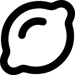 Lemon Fruit Seasoning Icon from Micro Line Set