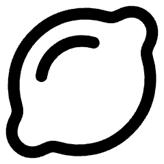 Lemon Fruit Seasoning Icon from Core Line Set