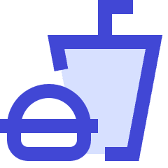 Lunch Set Fastfood Icon from Sharp Duo Set