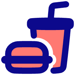 Lunch Set Fastfood Icon from Plump Pop Set