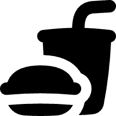 Lunch Set Fastfood Icon from Flex Solid Set