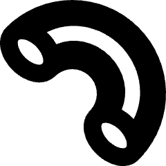 Macaroni Pasta Icon from Flex Solid Set