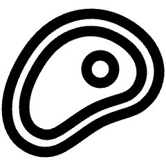 Meat Icon from Plump Line Set