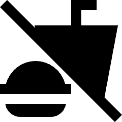 No Food Icon from Sharp Solid Set