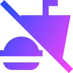 No Food Icon from Sharp Gradient Set
