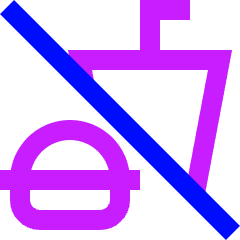 No Food Icon from Sharp Neon Set