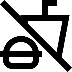 No Food Icon from Sharp Line Set