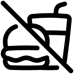 No Food Icon from Plump Line Set