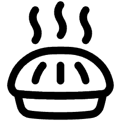 Pie Icon from Plump Line Set