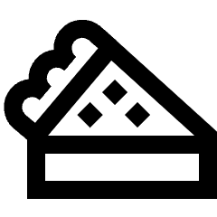 Pie Slice Icon from Sharp Line Set