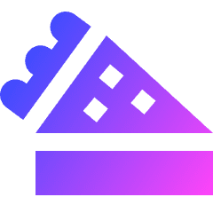 Pie Slice Icon from Sharp Gradient Set
