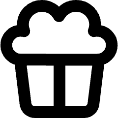 Popcorn Icon from Micro Line Set