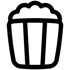 Popcorn Icon from Plump Line Set