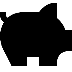 Pork Meat Icon from Sharp Solid Set