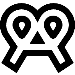Pretzel Bakery Icon from Sharp Line Set