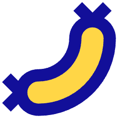 Sausage Processed Food Icon from Sharp Pop Set