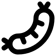 Sausage Processed Food Icon from Core Remix Set