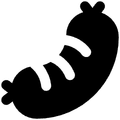 Sausage Processed Food Icon from Plump Solid Set