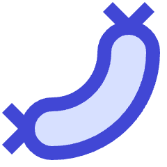Sausage Processed Food Icon from Sharp Duo Set