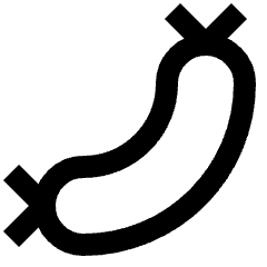 Sausage Processed Food Icon from Sharp Line Set