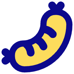Sausage Processed Food Icon from Plump Pop Set