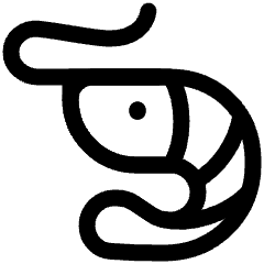 Shrimp Icon from Plump Line Set