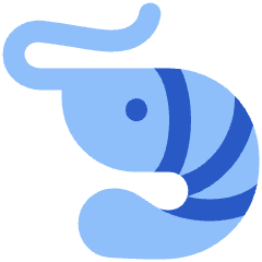 Shrimp Icon from Plump Flat Set