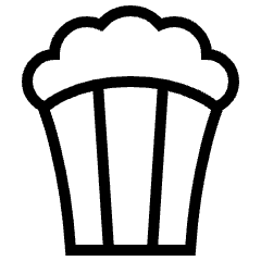 Snack Popcorn Icon from Platinum Set